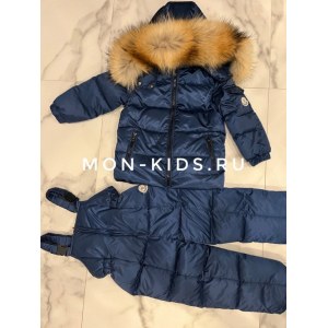 Раздельный комбинезон Moncler синий матовый