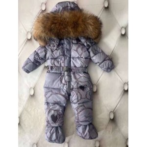 Слитный комбинезон Moncler Серый Мишки