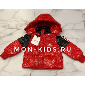 Детская куртка пуховик Монклер красная