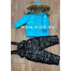 Раздельный комбинезон Moncler голубой