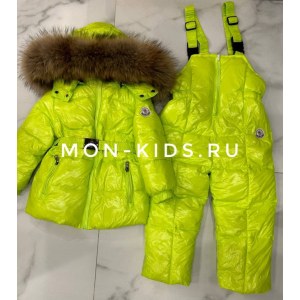 Раздельный комбинезон Moncler салатовый